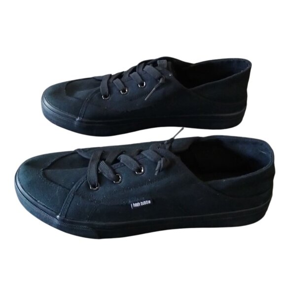 Hash Bubbie Size 11Convertible Women Canvas Sneakers Lace-Up Classic Black Shoes - Picture 4 of 10